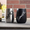 Personalized Wine Tumbler Custom Text or Name - Design: NAME