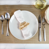 Engraved Hanukkah Napkin Ties Set Happy Hanukkah - Design: NT7NA