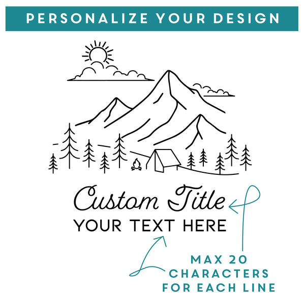 Personalized Camping Mason Jar, Design: OD1