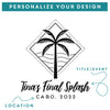 Beach Themed Stainless Steel Skinny Tumbler, Design: OD2