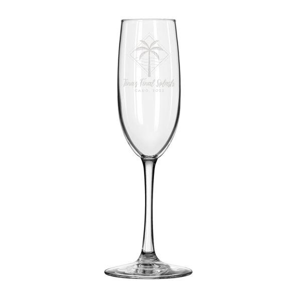 Beach-Themed Champagne Flute, Design: OD2