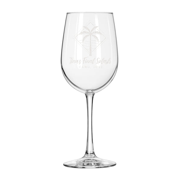 Personalized Vacation Wine Glass, Design: OD2
