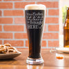 Personalized pilsner glass is customized with your logo, monogram, image, or text.