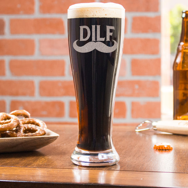DILF Etched Pilsner Glass - Design: DILF