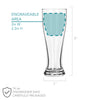 30th Birthday Pilsner Glass Swiped Right - Design: DIRTY30