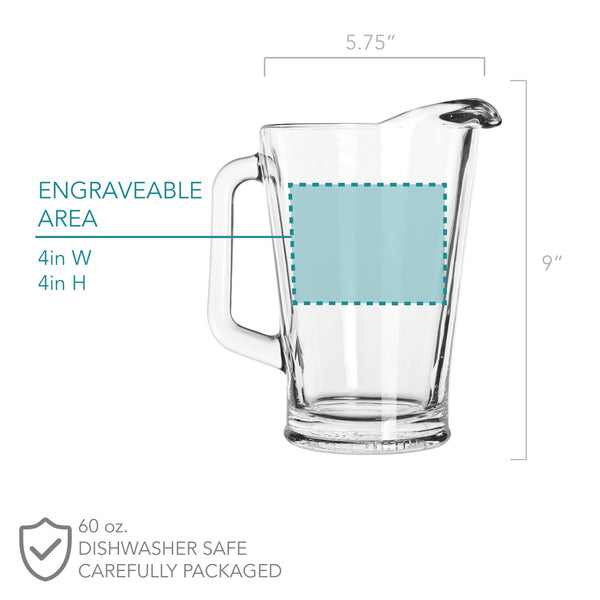 Etched Glass Pitcher - Design: S1