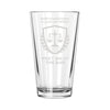 Personalized Law School Beer Glass, Design: LAW1