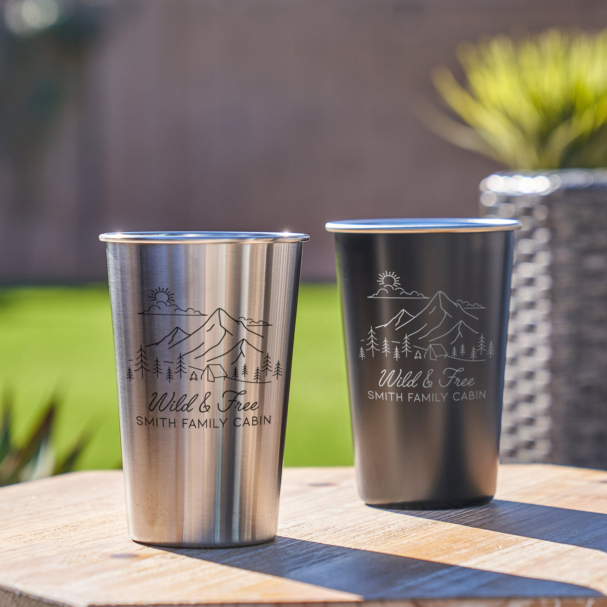 Custom Engraved 16oz Stainless Steel Mug, Design: CUSTOM - Everything Etched