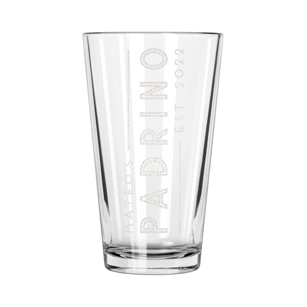 Personalized Padrino Gift Drinking Glass, Design: GDPA2