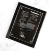 8"x10" Patent Plaque Award - Glass and Black Polished Wood