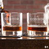 Engraved Whiskey Glasses Personalized - Design: S1