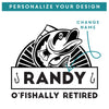 Personalized Fishing Retiement Stainless Steel Coffee Mug, Design: RETIRED4