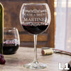 Etched Red Wine Glasses Couples - Design: L1
