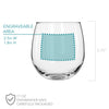 Etched Stemless Red Wine Glass Set - Design: HH5