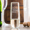 Personalized stemless champagne flute is customized with your logo, monogram, image, or text.