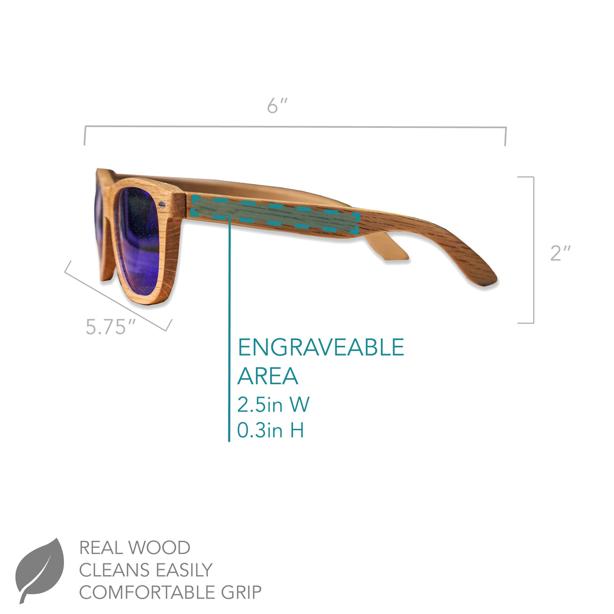 Custom Text Wooden Sunglasses Personalized Natural Bamboo - Temu