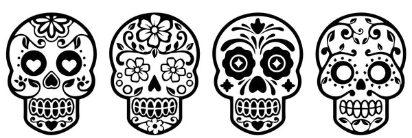 Dia De Los Muertos Engraved Whiskey Glass, Design: SKULL2