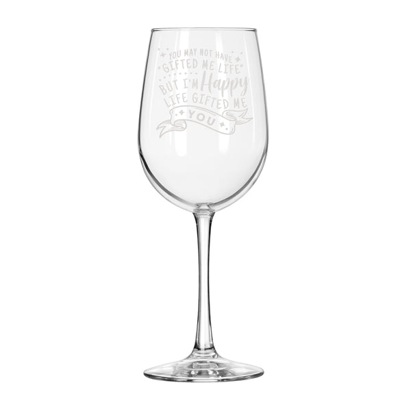 Personalized Step Parent Wine Glass, Design: STEP