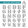 Etched Champagne Flutes Monogram - Design: M3