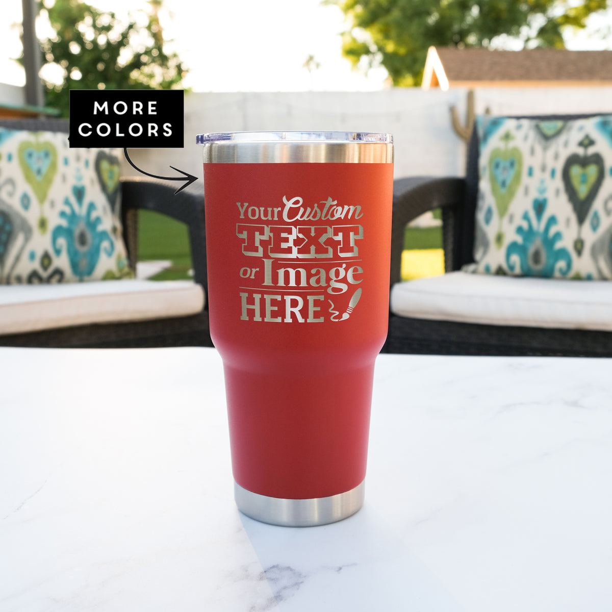 Personalized 30 oz stainless steel travel tumbler- Customizable Drinkware &  Gifts