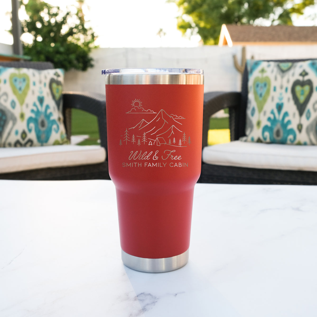 Camping Wine Tumbler, Design: OD1 - Everything Etched