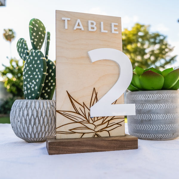 Desert Wedding Table Numbers, Design: DESERT