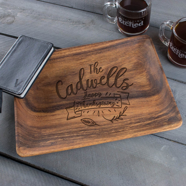 Small Wood Tray Thanksgiving - Design: TG3