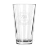 Wedding Announcement Etched Pint Glass - Design: US2