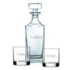 Vodka Decanter & Glass Bar Set - Design: VODKA