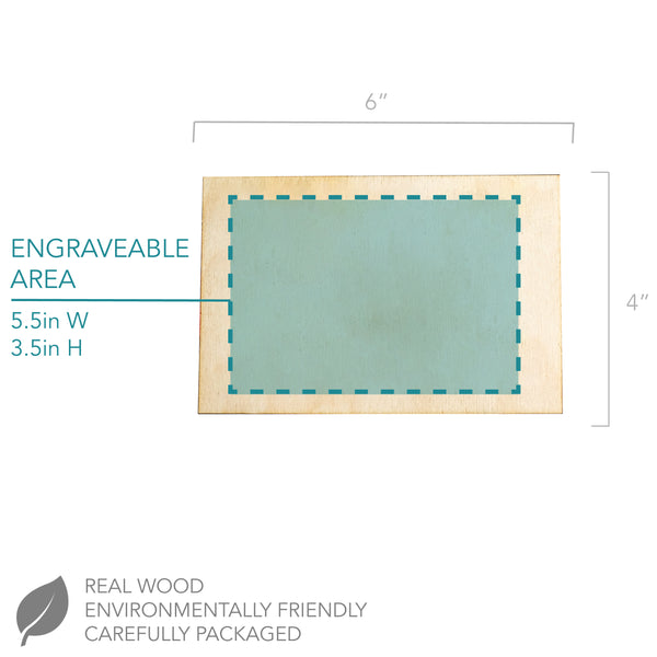 Engraved Wood Postcard - Design: WCC