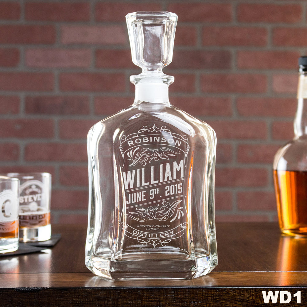 Engraved Whiskey Decanter Design CUSTOM Everything Etched