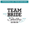 Etched White Wine Glasses Team Bride - Design: WG2