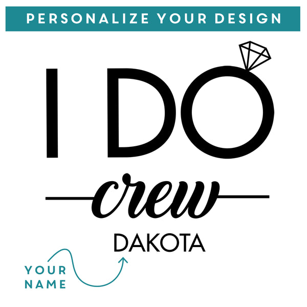 I Do Crew Etched Stemless Red Wine Glasses - Design: WG6