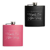 Happily Ever After Black and Pink Flask Set - Design: WG7