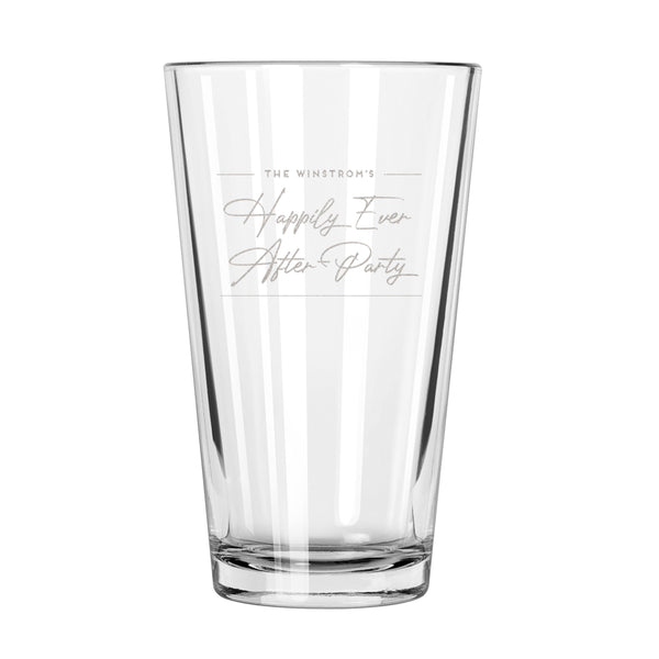 Wedding Reception Party Pint Glass - Design: WG7