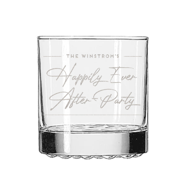 Wedding Party Reception Whiskey Glasses - Design: WG7