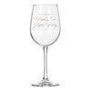 Wedding Reception Party Etched White Wine Glasses - Design: WG7