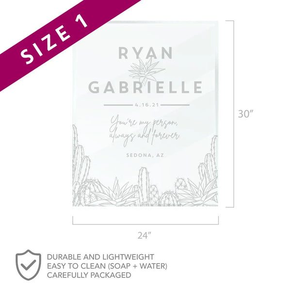 Acrylic Desert Wedding Sign, Design: N7