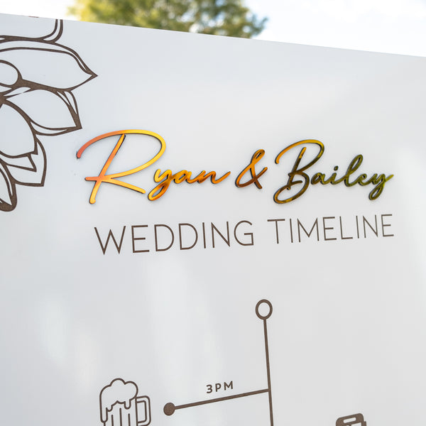 Desert Wedding Timeline Sign, Design: DESERTTIME