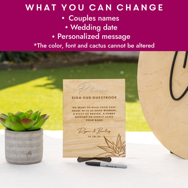 8x10 Desert Themed Wedding Signage, Design: DESERT