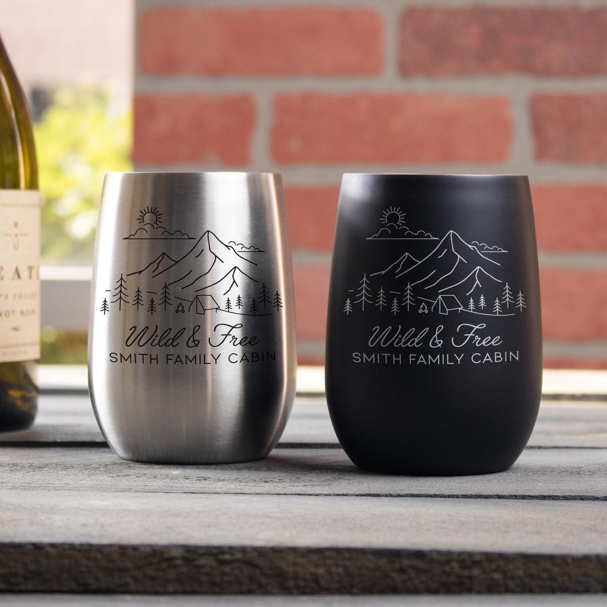 Camping Wine Tumbler, Design: OD1 - Everything Etched