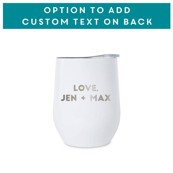 Personalized Wine Tumbler for Step Parent, Design: STEP