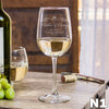 Etched White Wine Glasses Couples - Design: N1