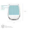 Personalized Minimalist Stemless Wine Glass for Couples, Design: N9