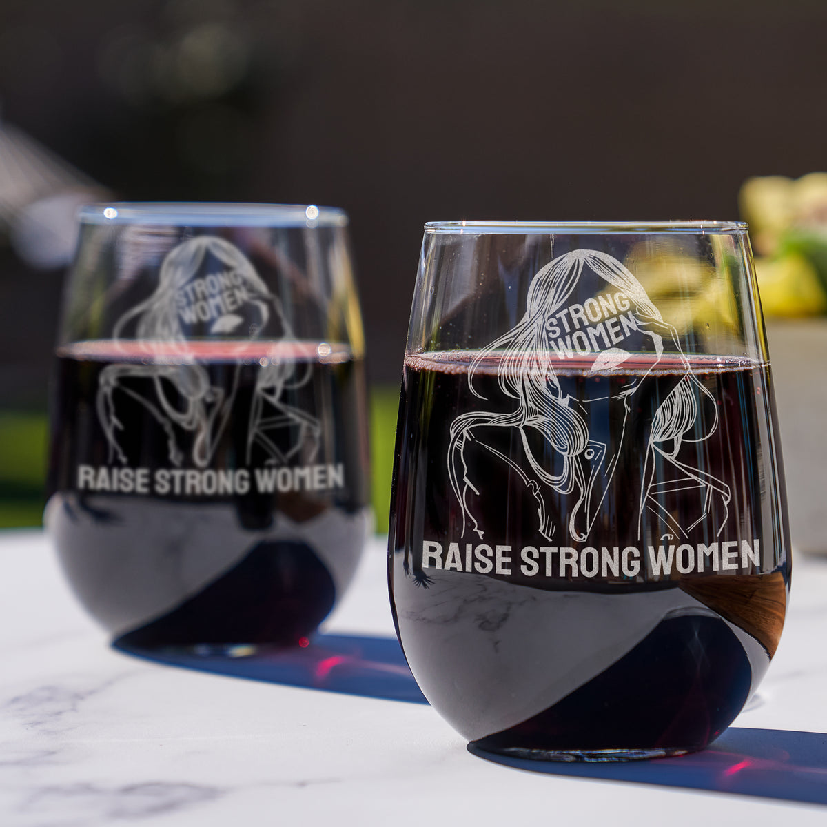 Strong Women Quote Wine Glass, Design: MD10 - Everything Etched