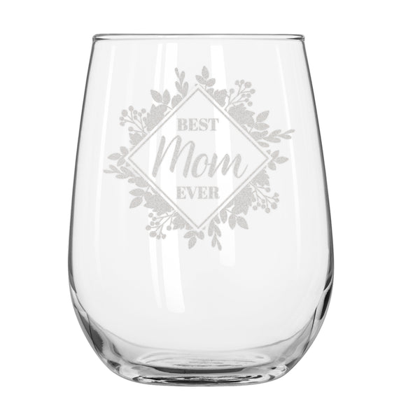 Best Mom Ever Wine Glass , Design: MD11