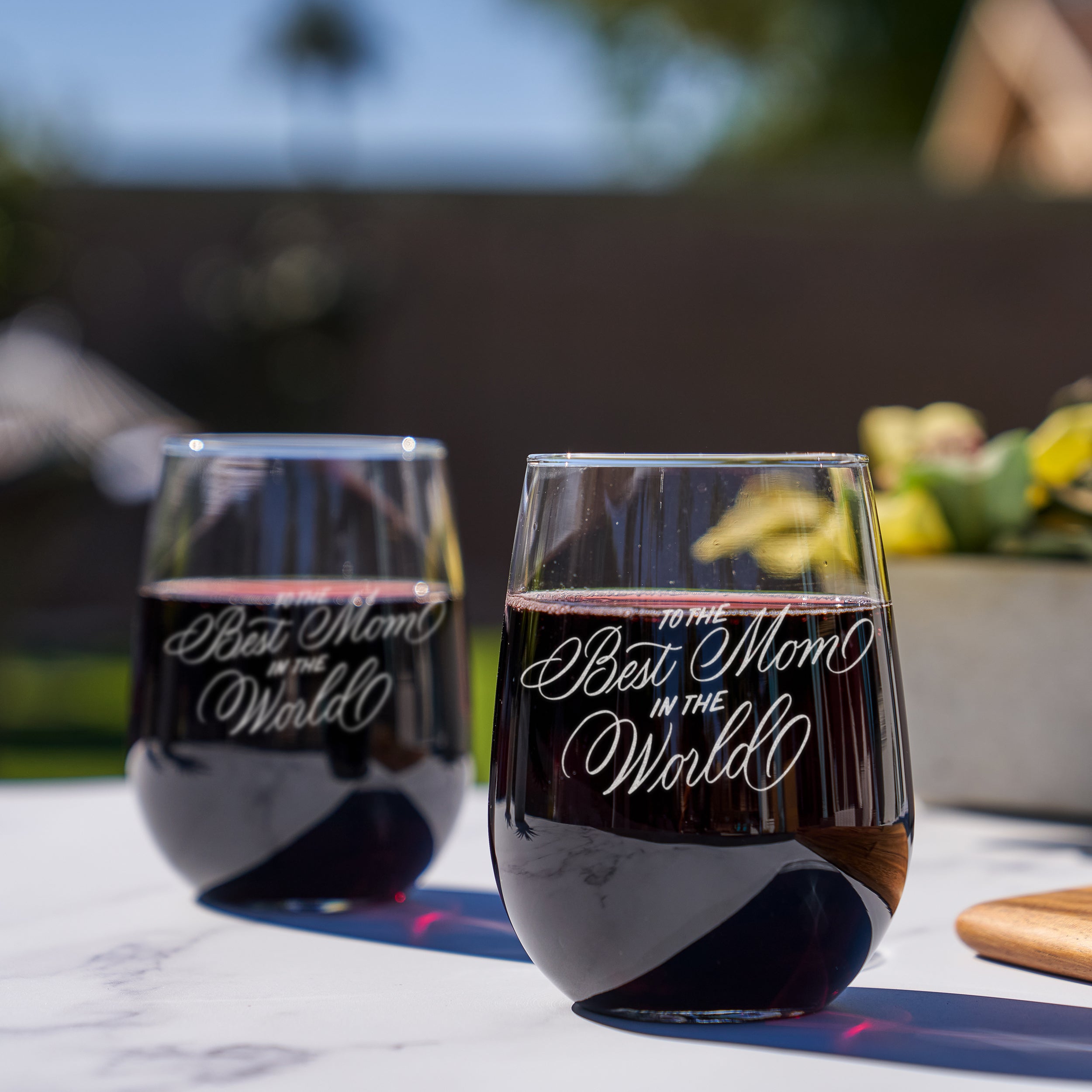 Best Mom in the World Wine Glass, Design: MD14