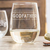 Personalized Godfather Stemless Wine Glass, Design: GDPA1