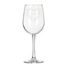 Personalized Floral Heart Wine Glass, Design: M5