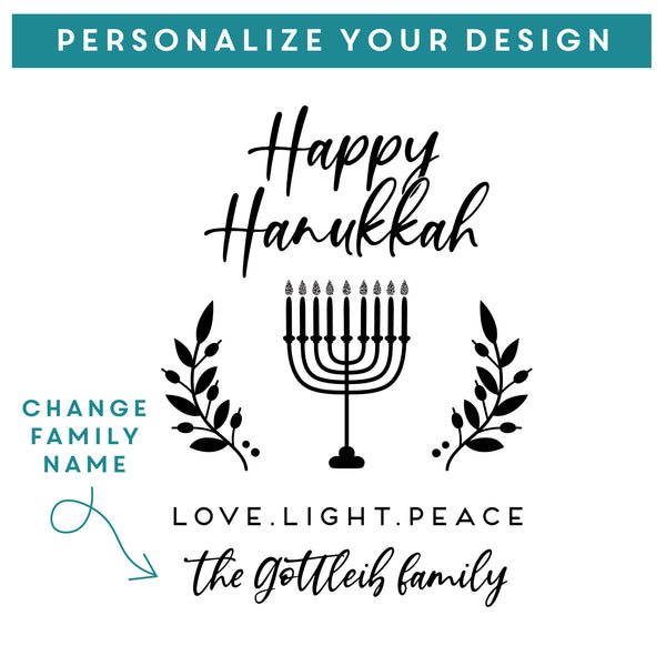 Personalized Family Hanukkah Decor, Design: HNKA1